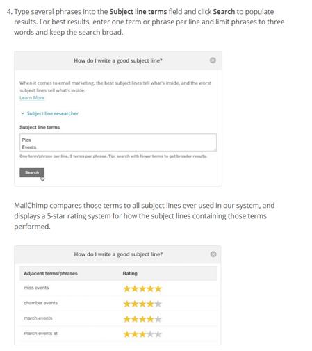 Nonprofit Email Newsletters. MailChimp 5 Star Rating System