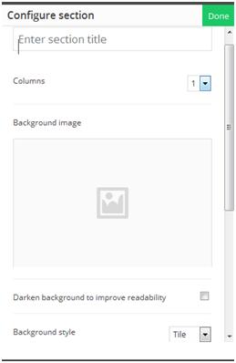 How to Create a Website: Simply select one column in the builder template.